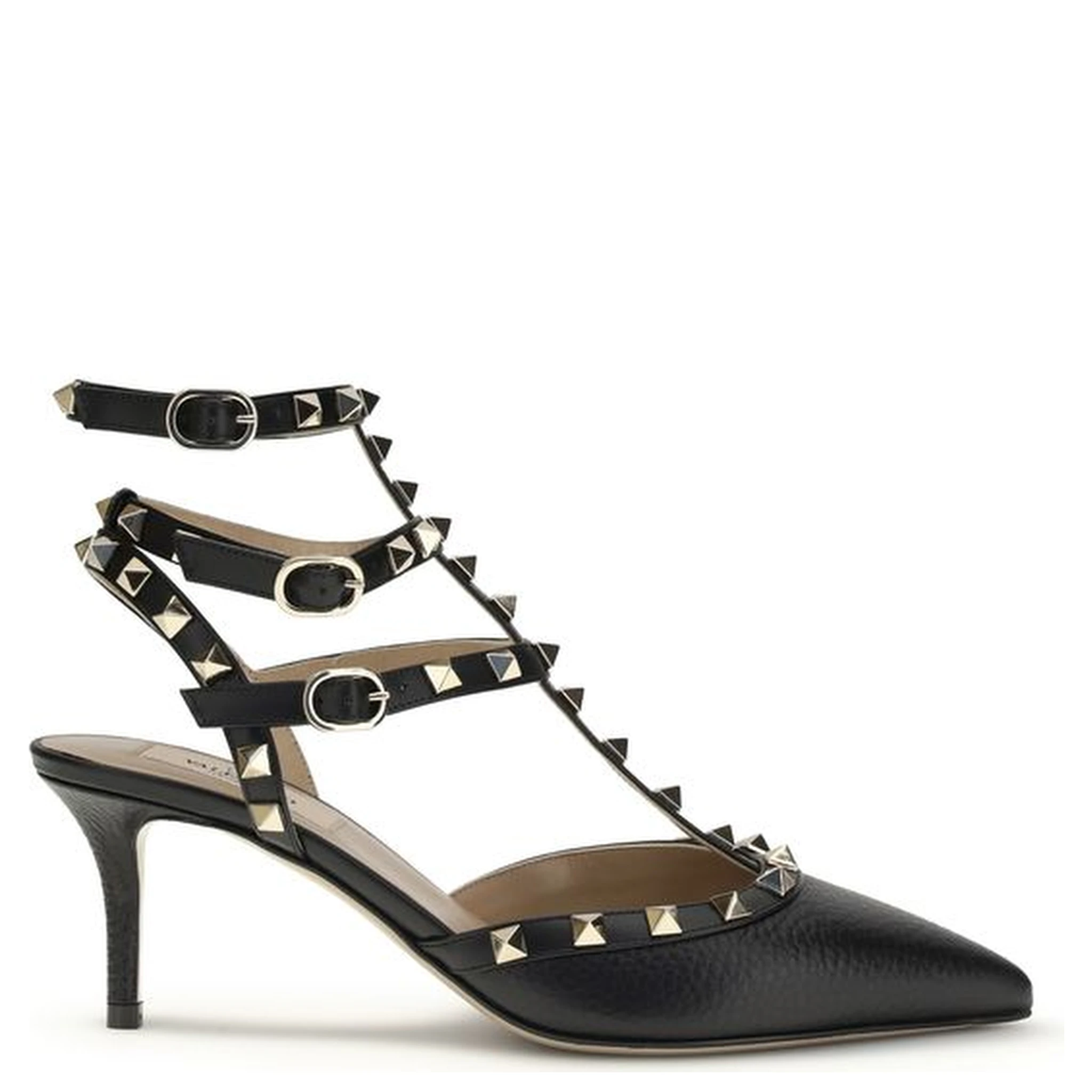 حذاء بكعب عالٍ من جلد العجل الأسود من بوس توروس