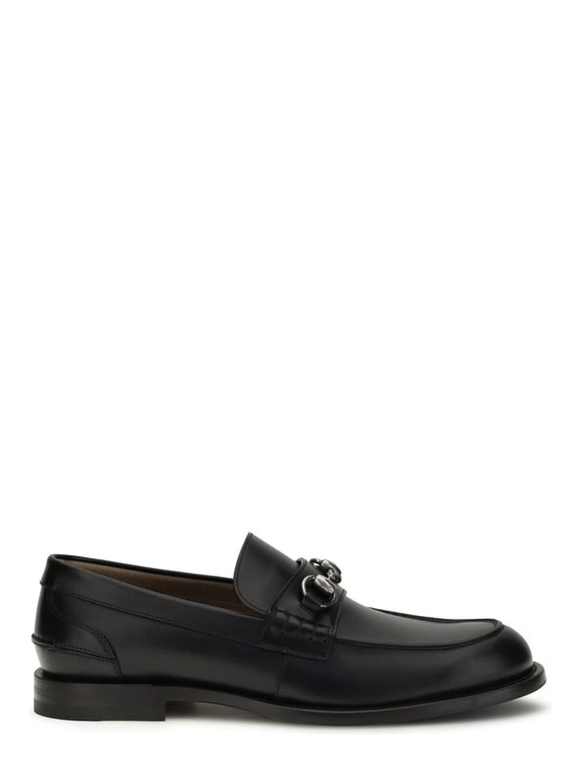 Black Calf Leather Bos Taurus Slip-On Loafers