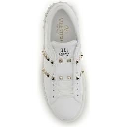 حذاء رياضي ذو نعل سميك من جلد العجل الأبيض من بوس توروس