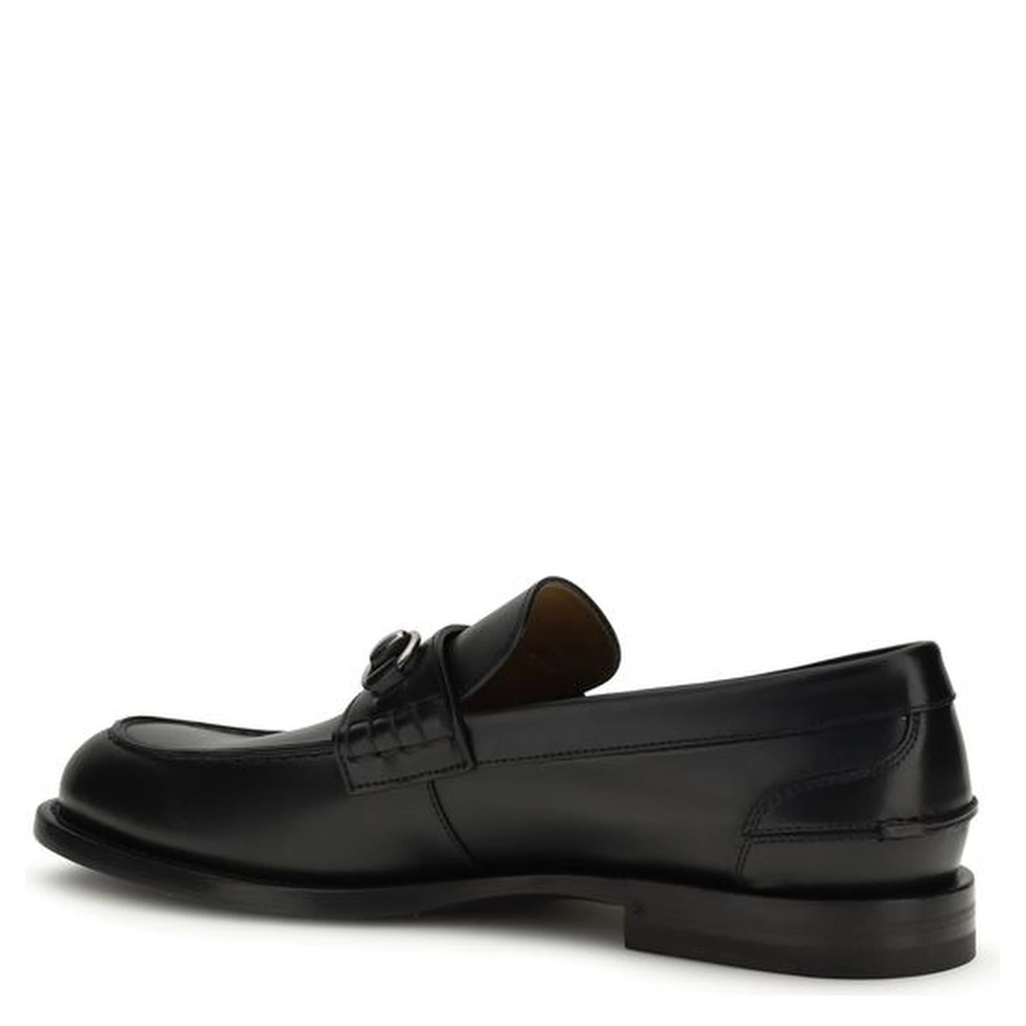 حذاء بوس توروس سهل الارتداء من جلد العجل الأسود