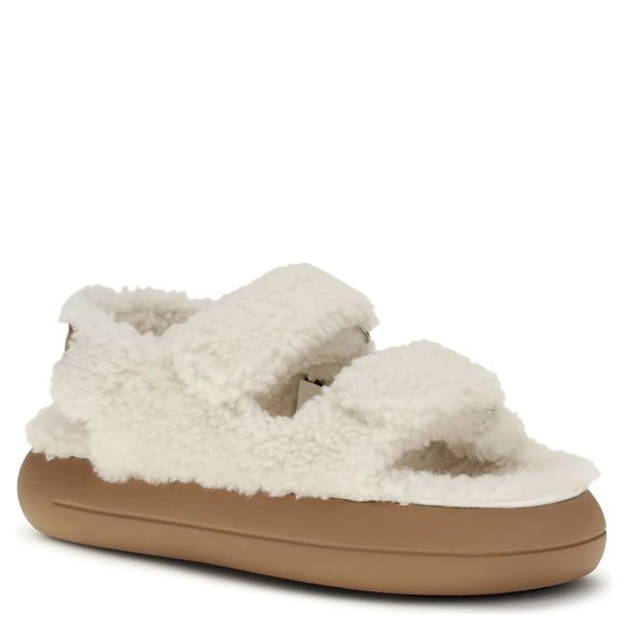 White Calf Leather Bos Taurus Flat Sandals