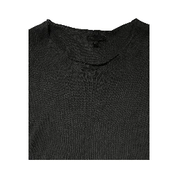 Sweater Black Cotton Crewneck Sweatshirt