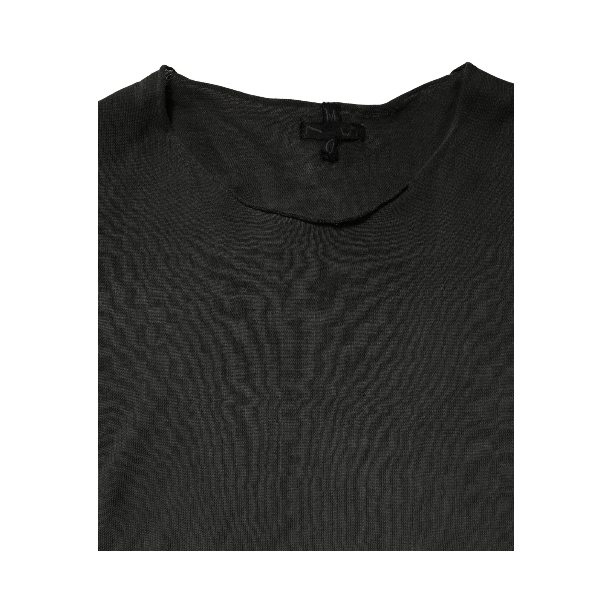 Sweater Black Cotton Crewneck Sweatshirt