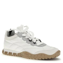 White Polyamide Athletic Sneakers