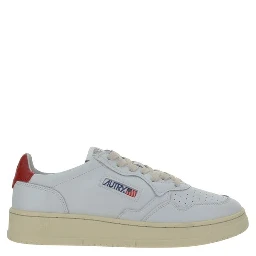 White Calf Leather Bos Taurus Low Top Sneakers