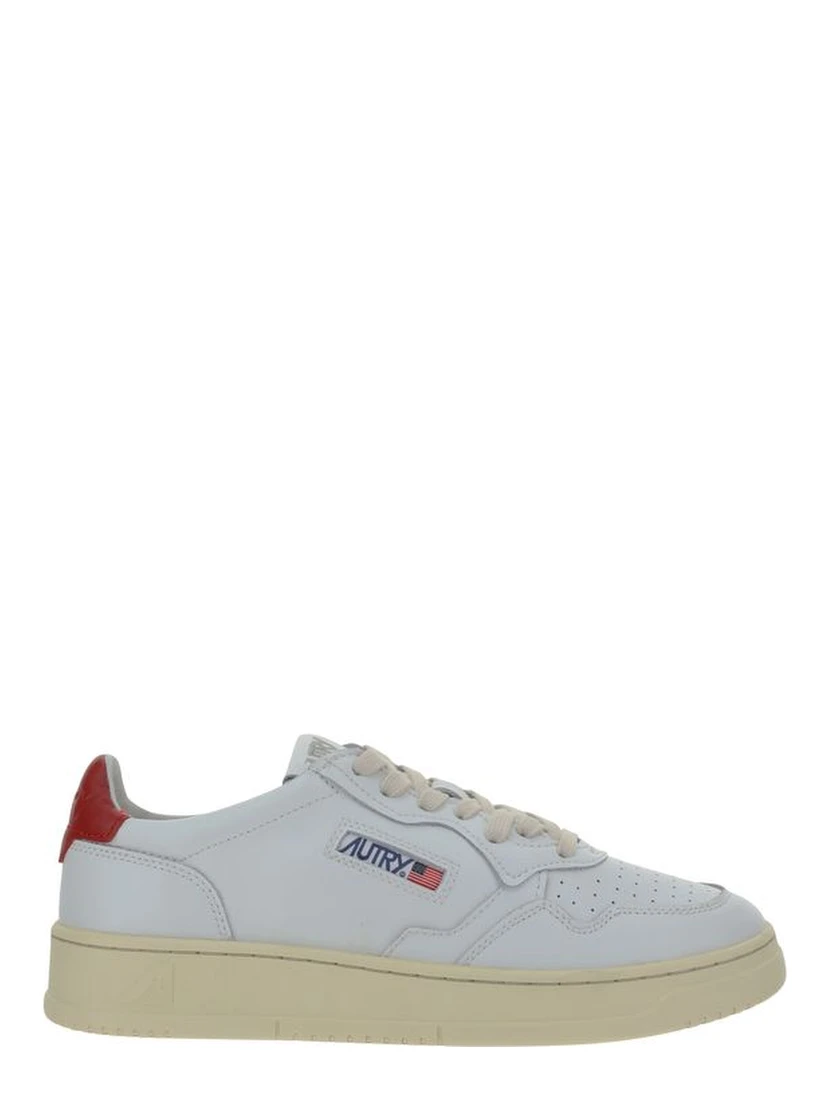 White Calf Leather Bos Taurus Low Top Sneakers