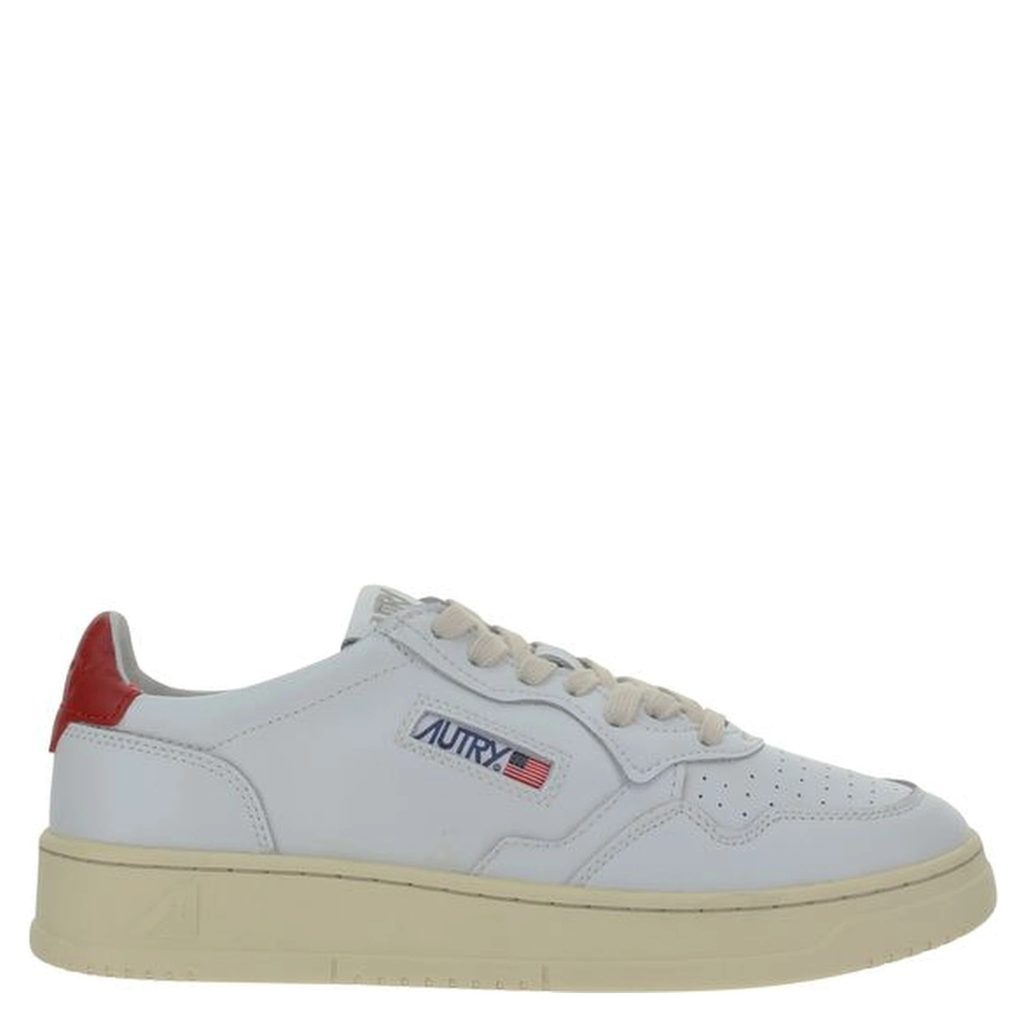 White Calf Leather Bos Taurus Low Top Sneakers