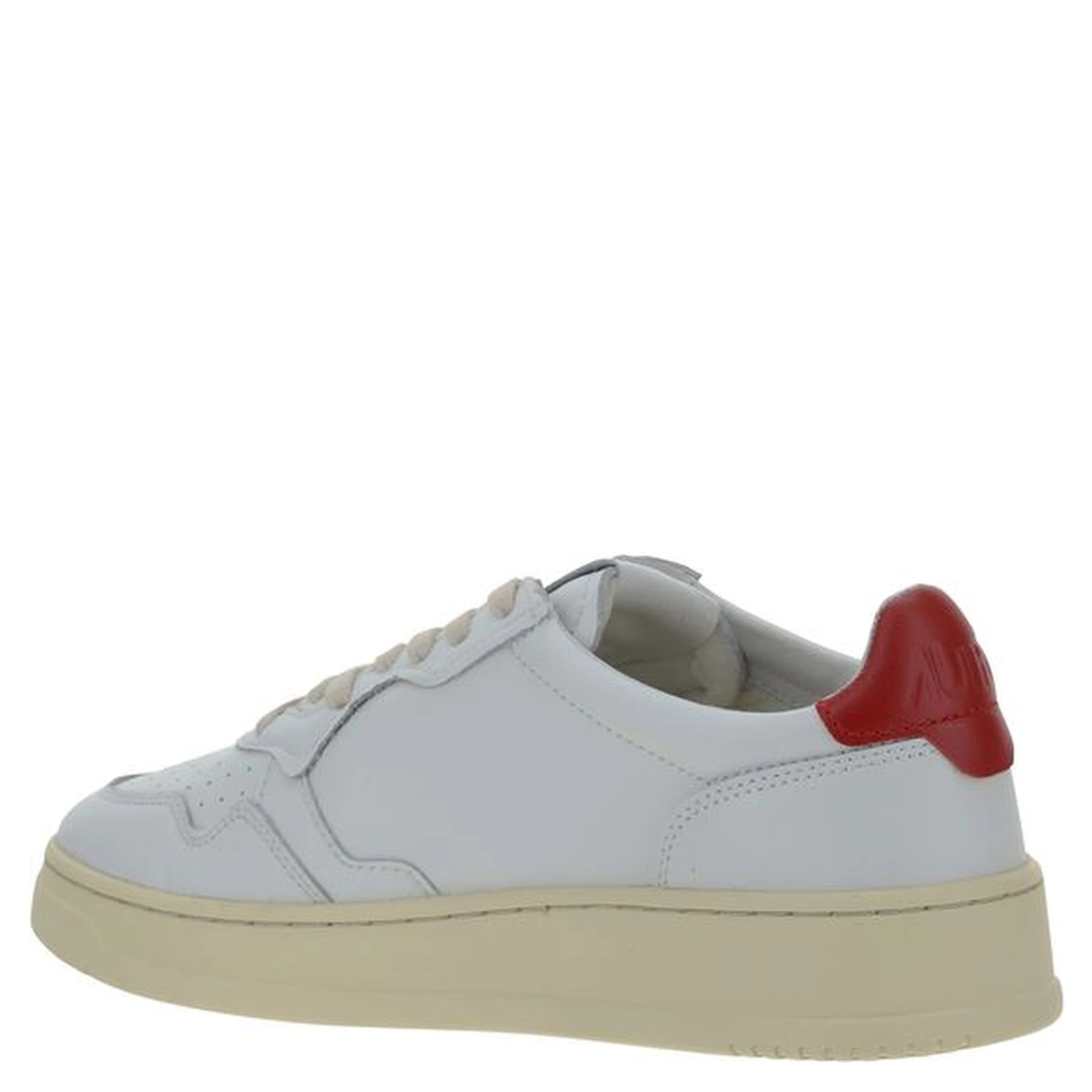 White Calf Leather Bos Taurus Low Top Sneakers