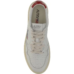 White Calf Leather Bos Taurus Low Top Sneakers