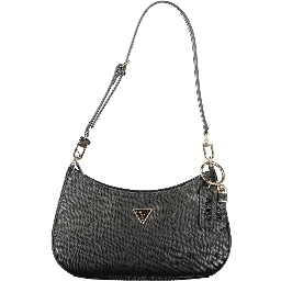 Black Polyethylene Women Handbag