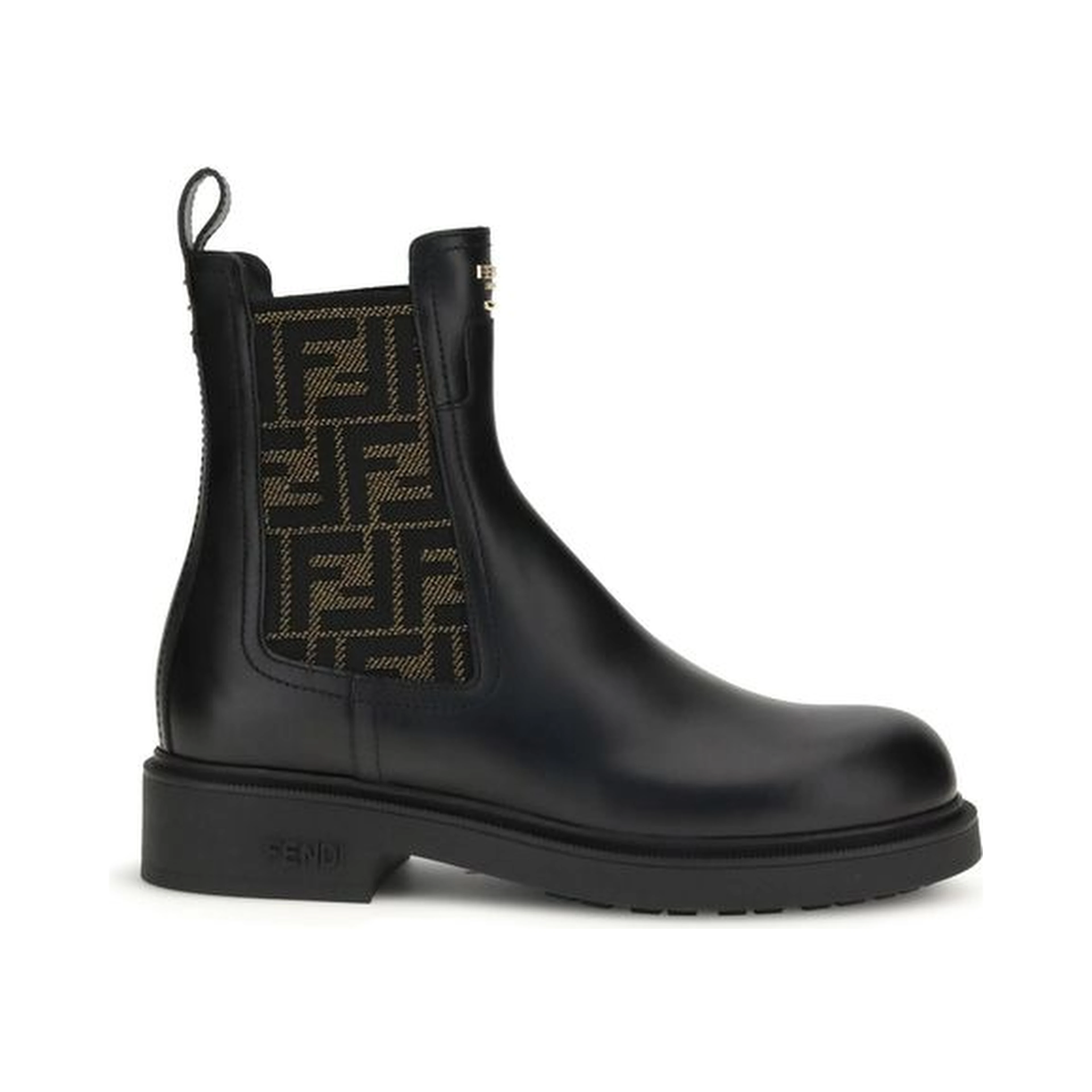 Black Calf Leather Bos Taurus Ankle Boots