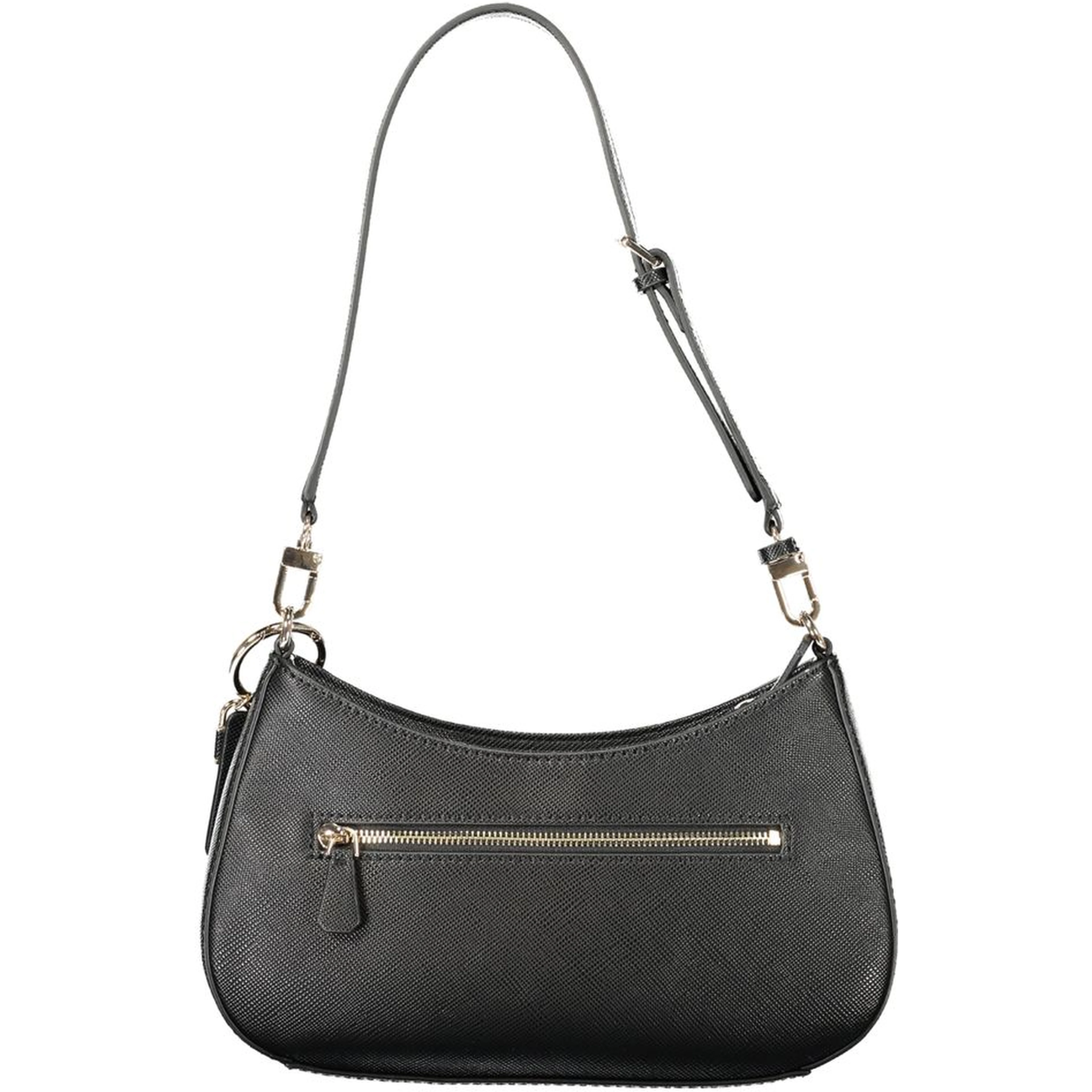 Black Polyethylene Women Handbag