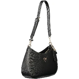 Black Polyethylene Women Handbag