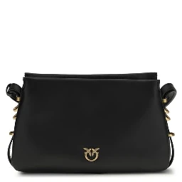 حقيبة كتف بوس توروس من جلد العجل الأسود