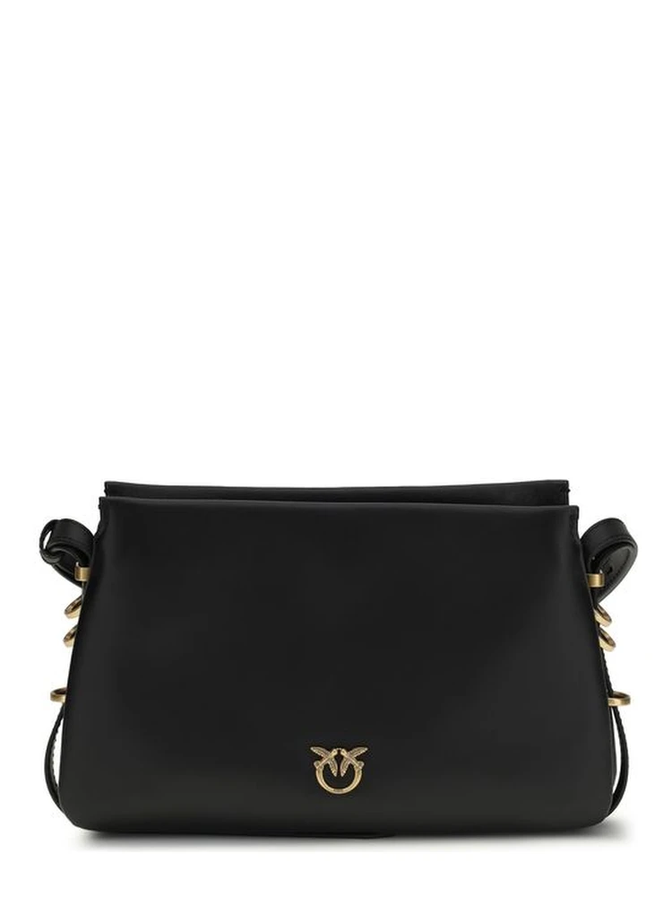 حقيبة كتف بوس توروس من جلد العجل الأسود