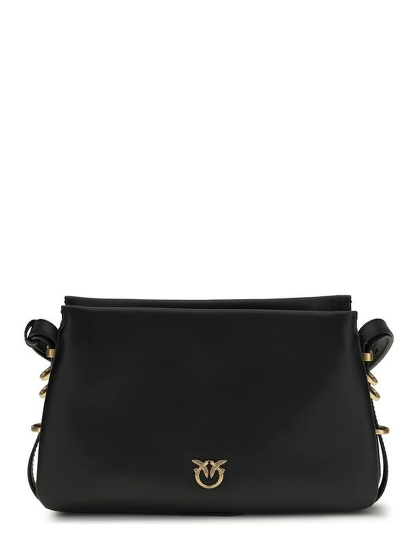 حقيبة كتف بوس توروس من جلد العجل الأسود