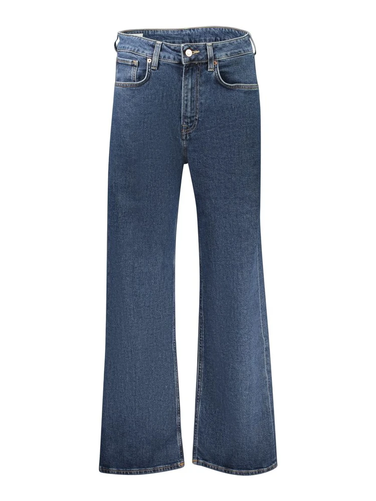 Blue Cotton Women Jeans
