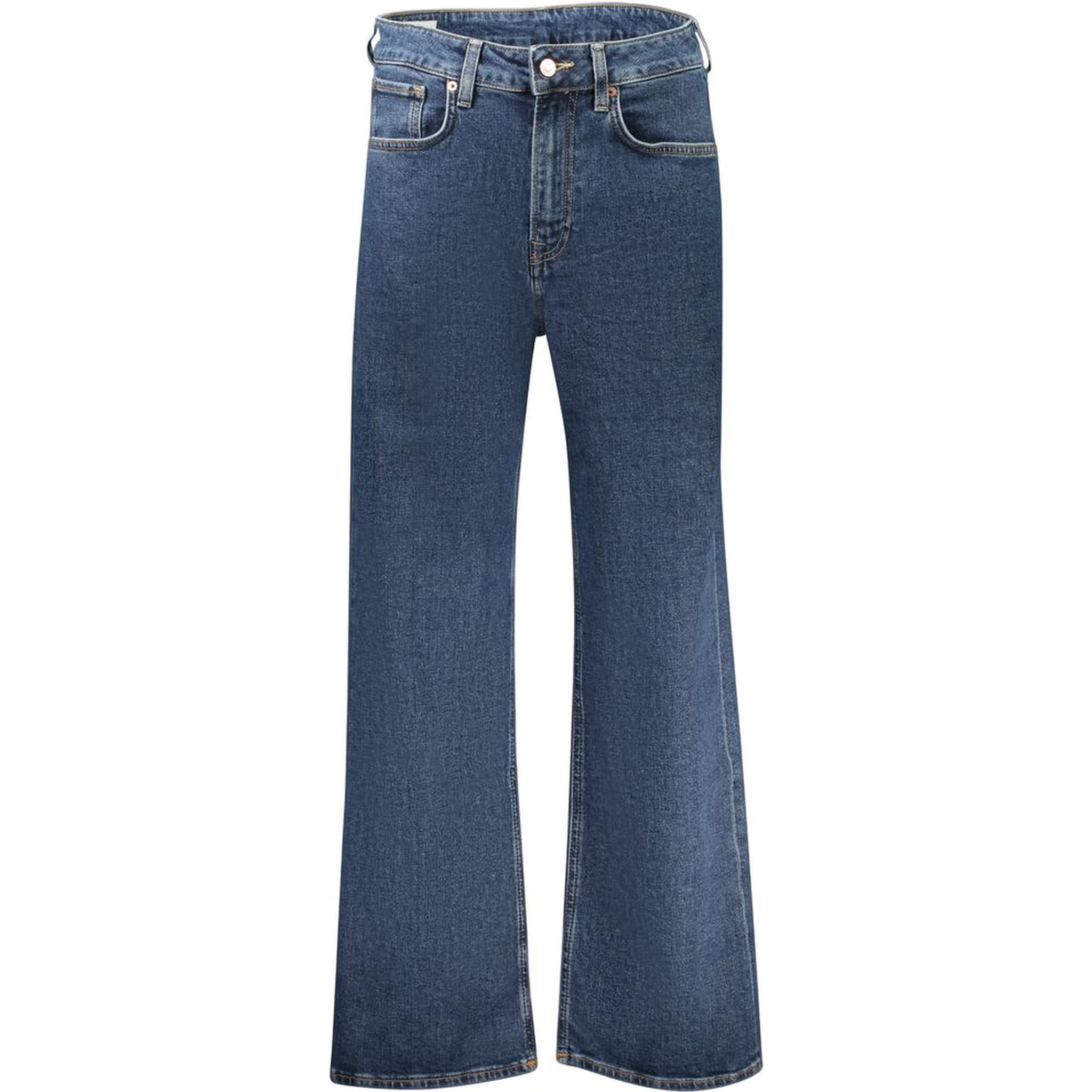Blue Cotton Women Jeans
