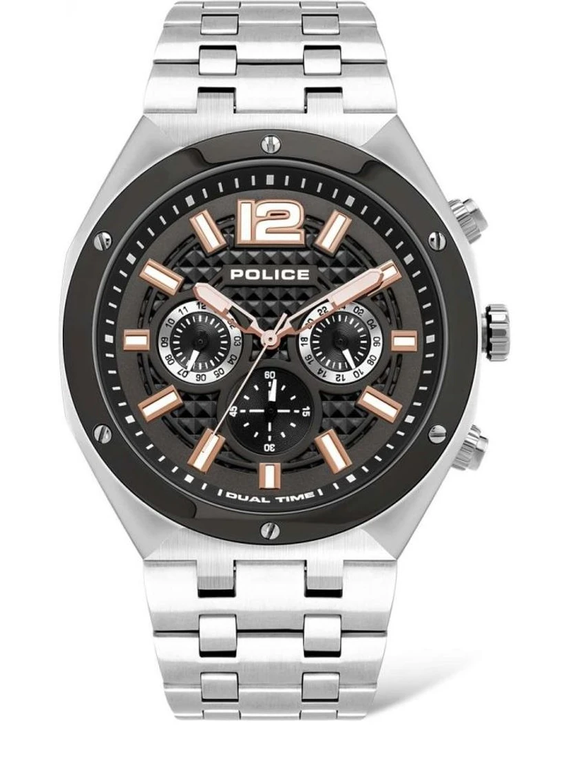 Gray Stainless Steel Dress Watch