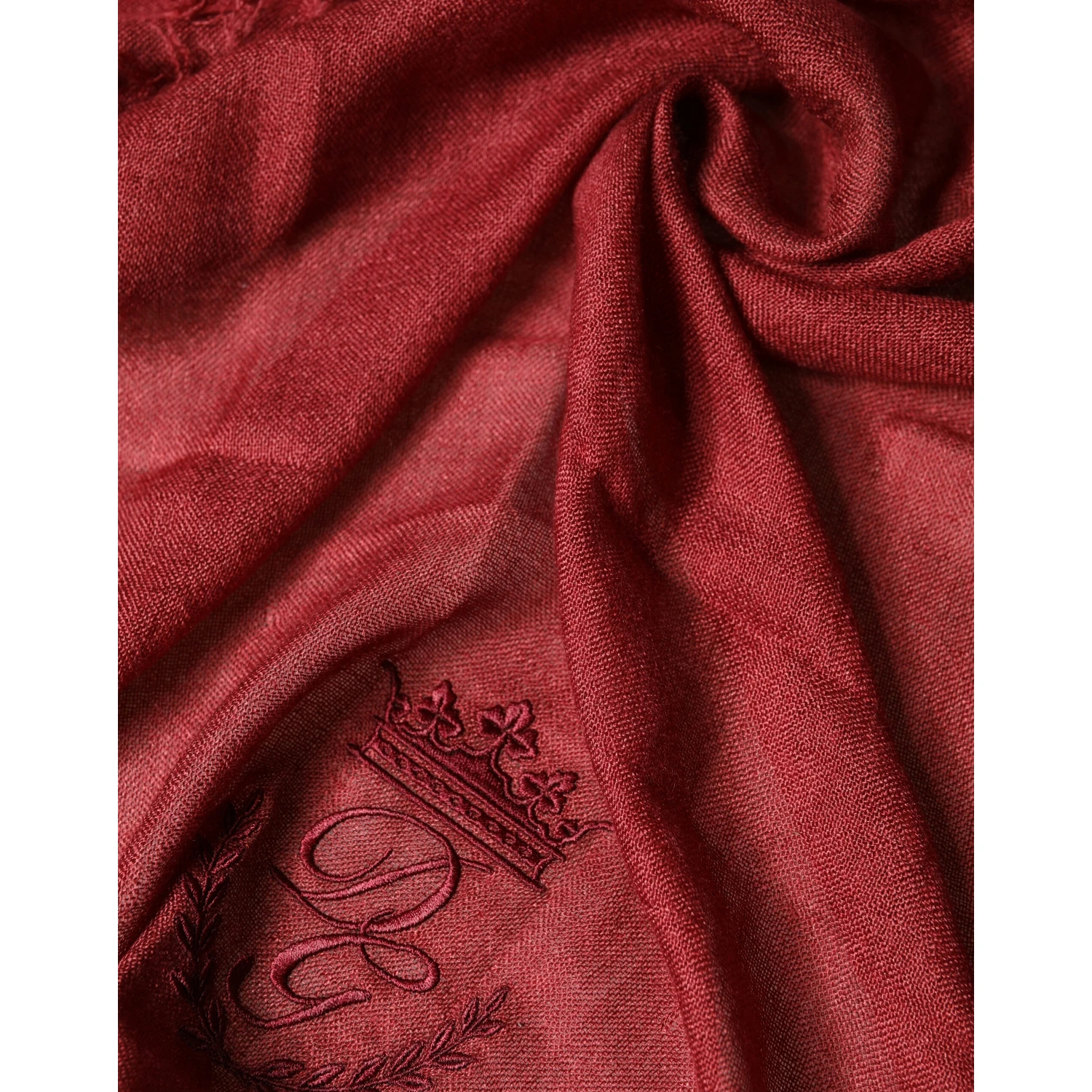 Red Cashmere Silk Fringe Wrap Foulard 200cm X 70cm Scarf