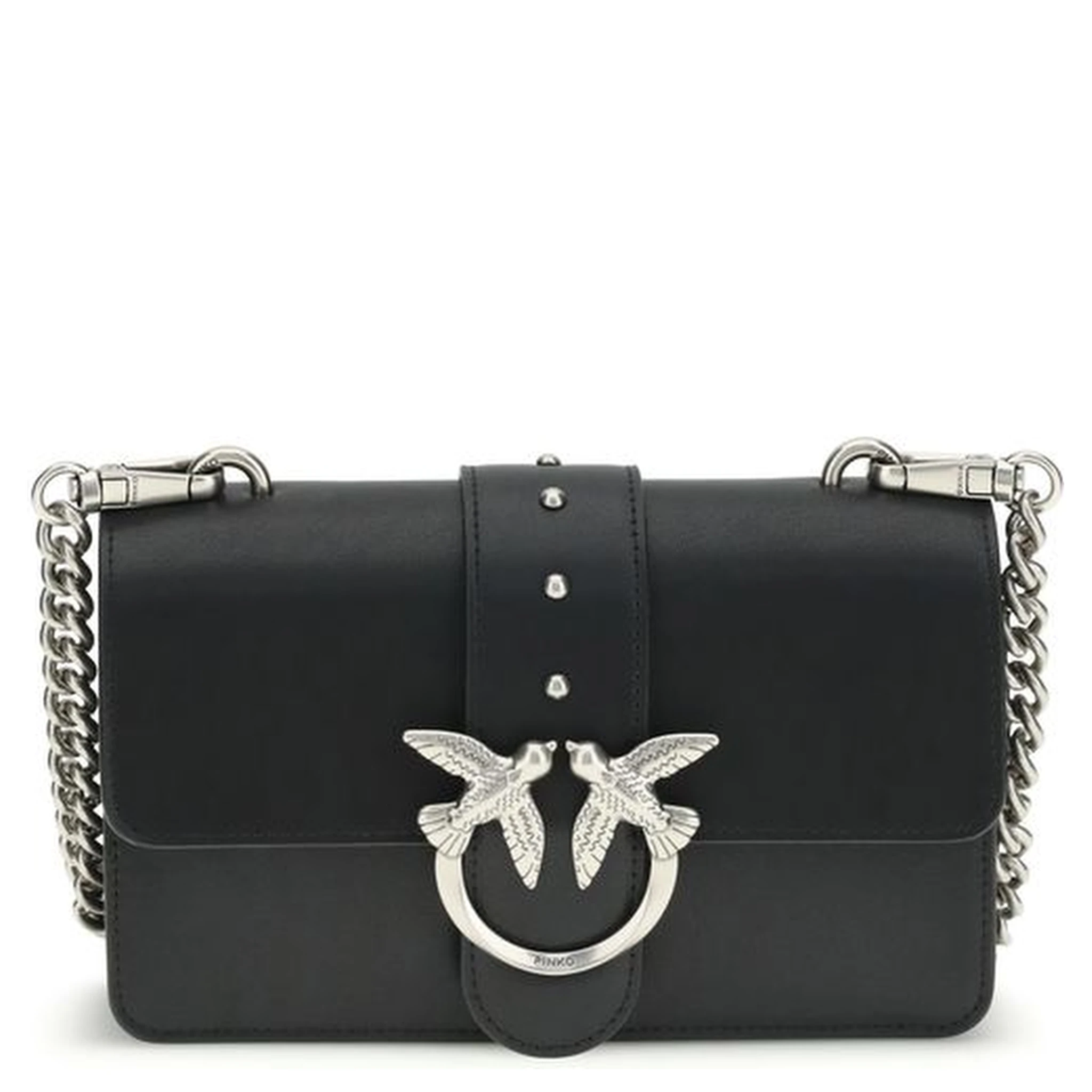 حقيبة كتف بوس توروس من جلد العجل الأسود