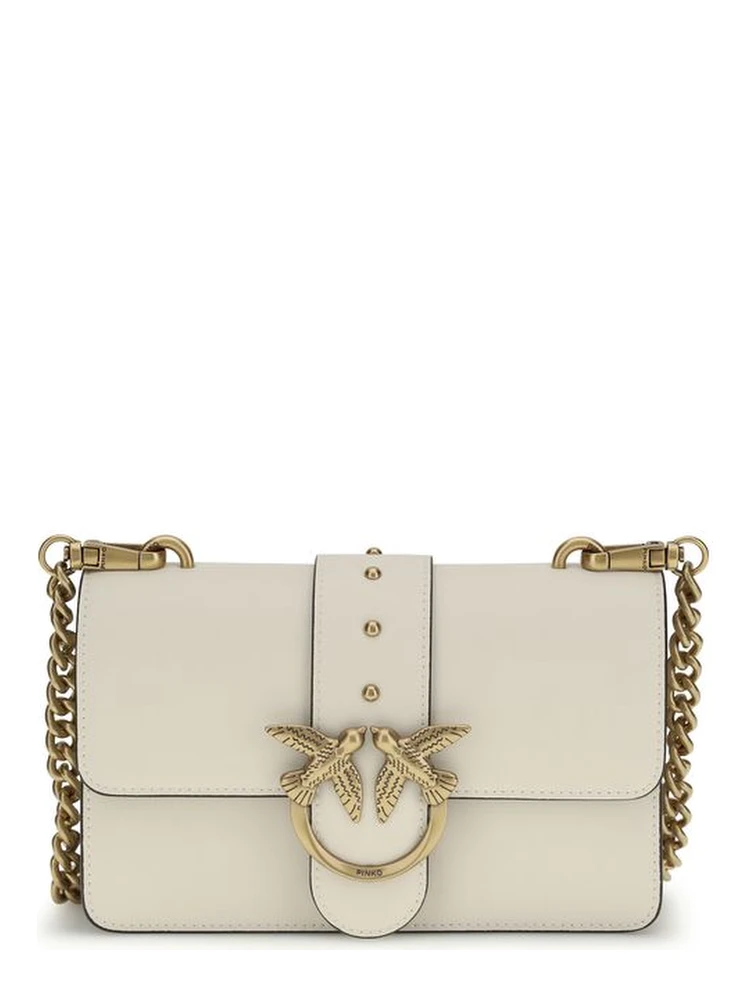 حقيبة كتف بوس توروس من جلد العجل البيج