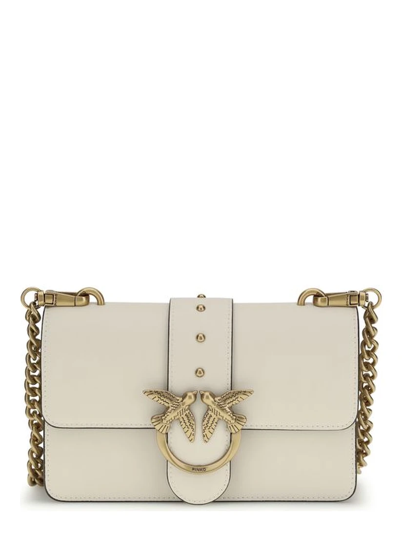 حقيبة كتف بوس توروس من جلد العجل البيج