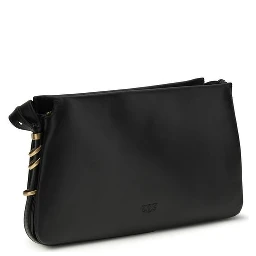 حقيبة كتف بوس توروس من جلد العجل الأسود