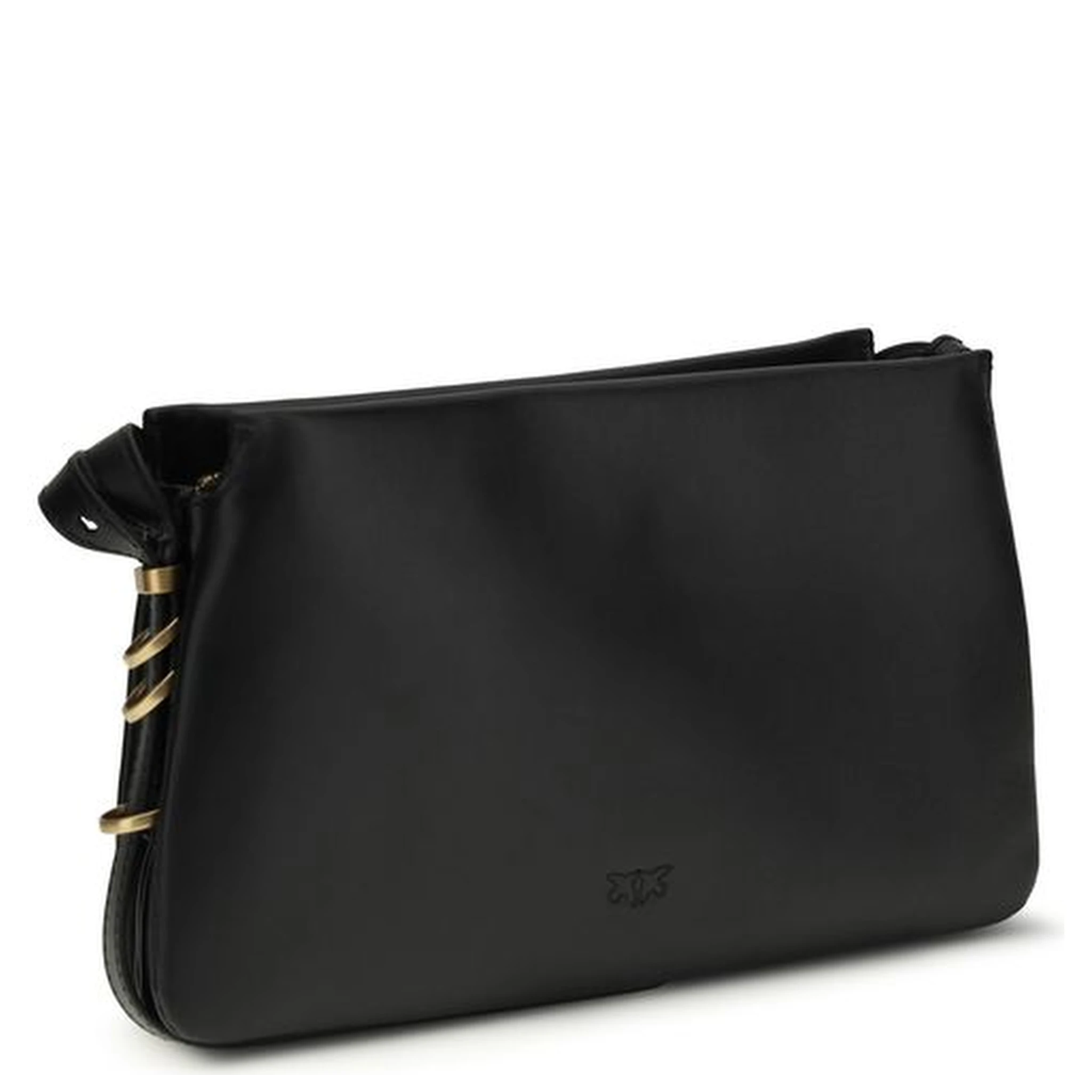 حقيبة كتف بوس توروس من جلد العجل الأسود