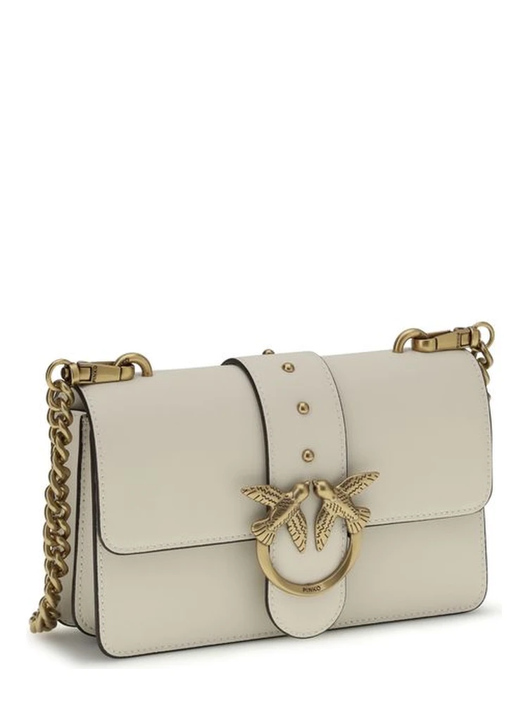 حقيبة كتف بوس توروس من جلد العجل البيج alternative