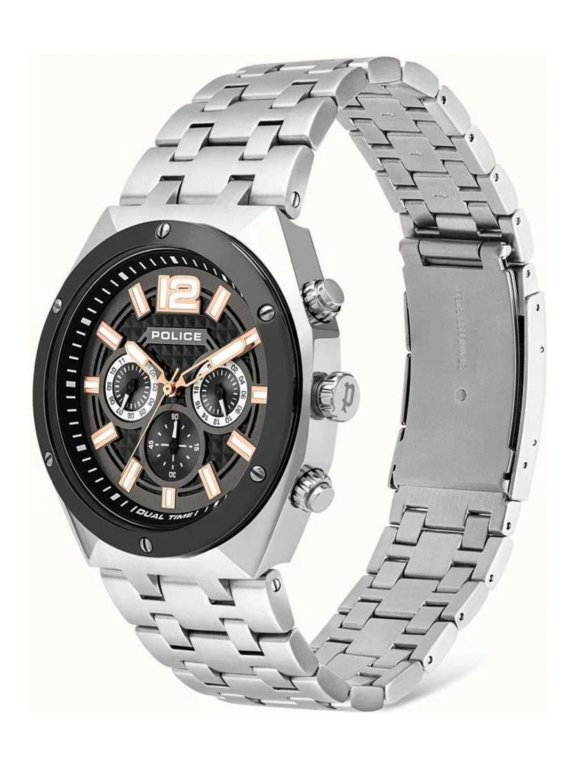 Gray Stainless Steel Dress Watch
