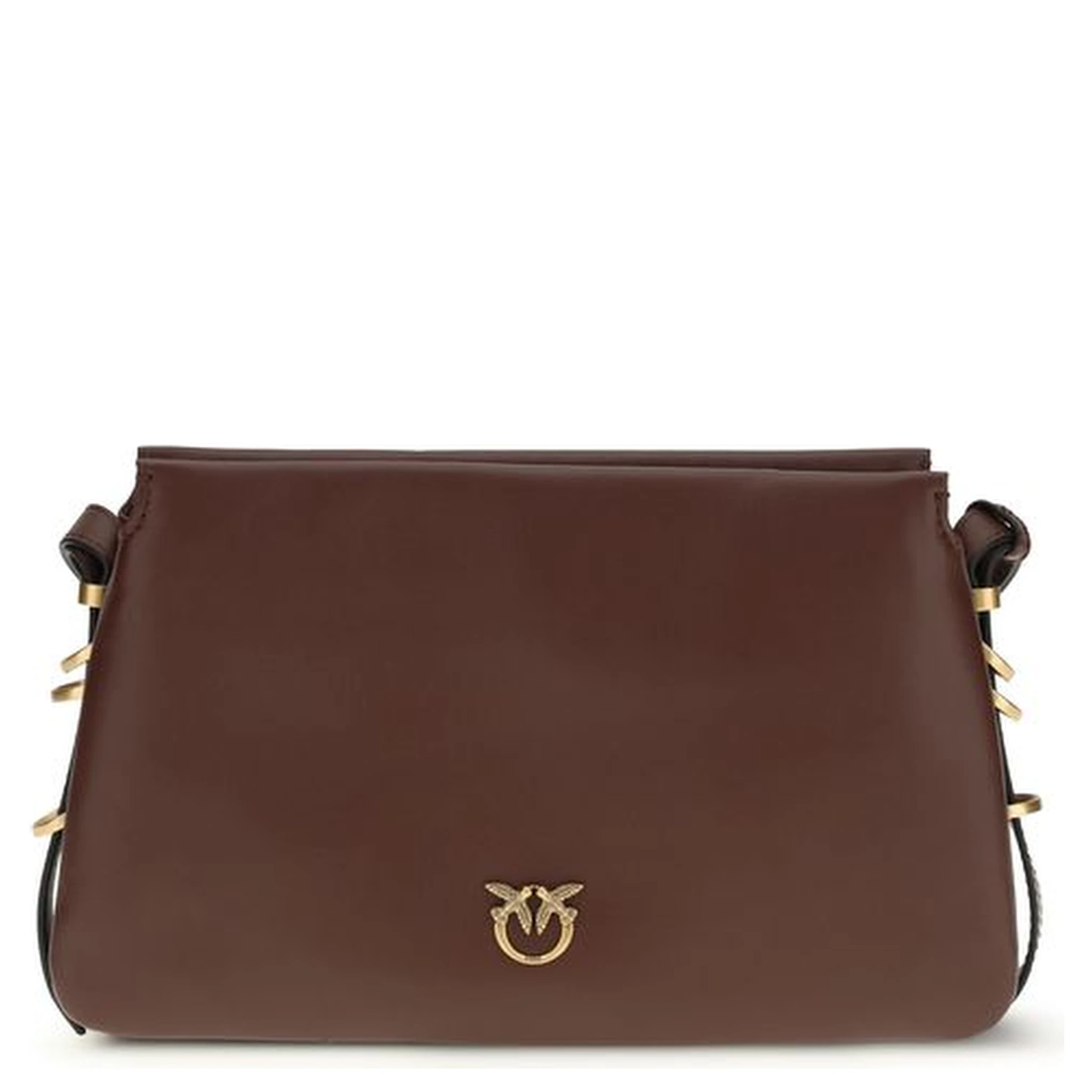 حقيبة كتف بوس توروس من جلد العجل البني