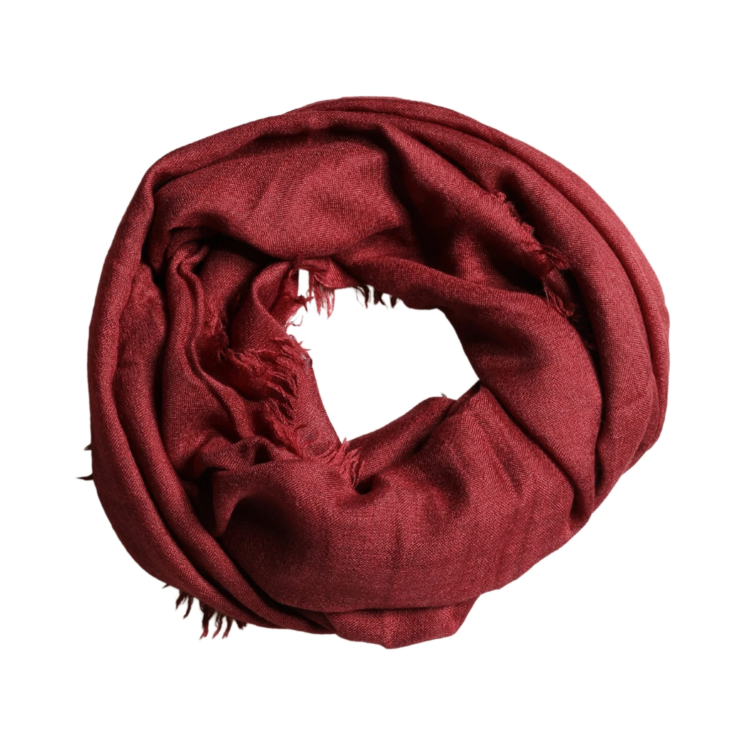 Red Cashmere Silk Fringe Wrap Foulard 200cm X 70cm Scarf