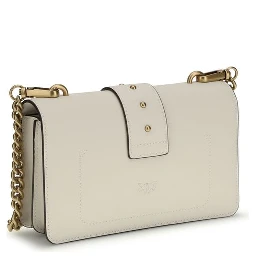 Beige Calf Leather Bos Taurus Shoulder Bag