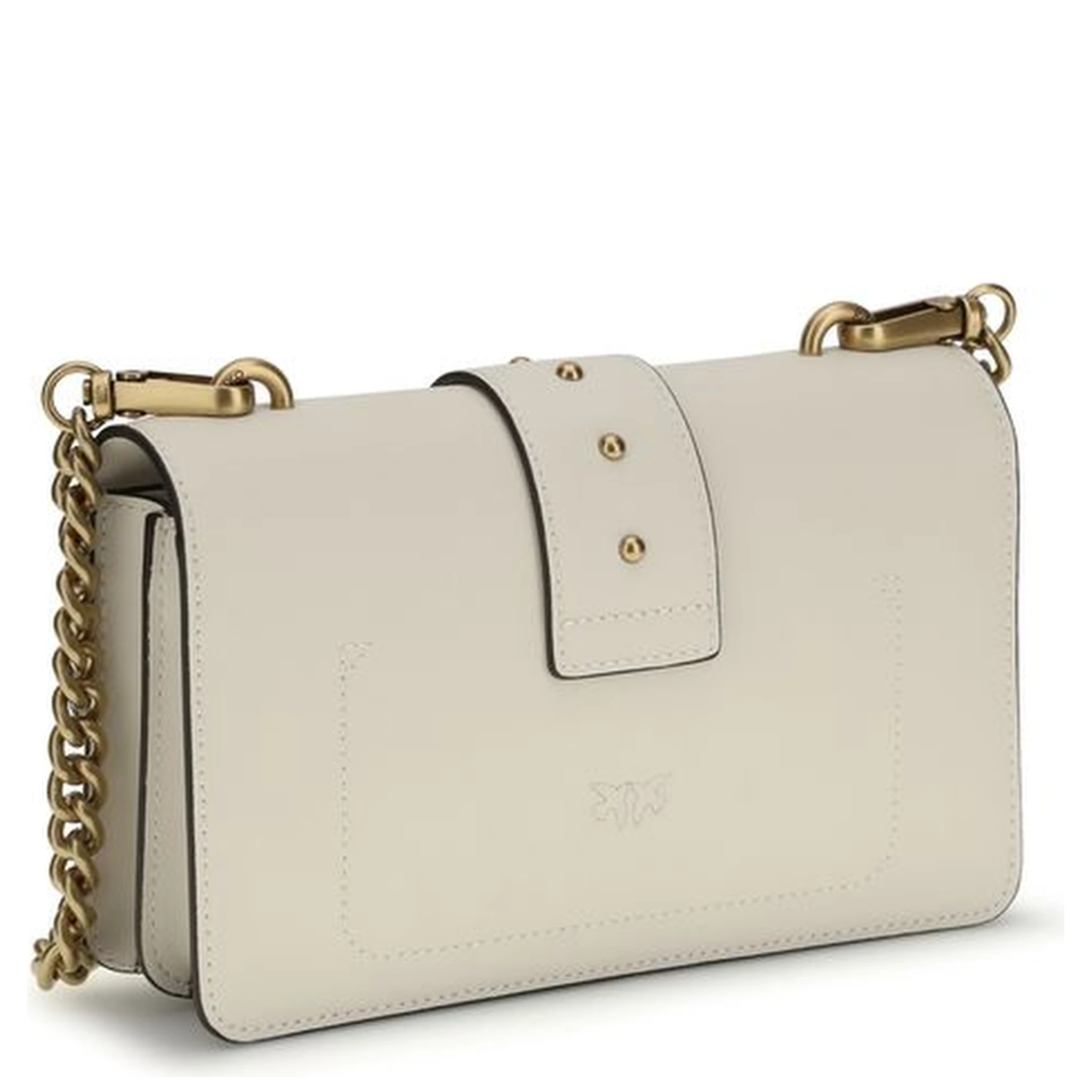 Beige Calf Leather Bos Taurus Shoulder Bag
