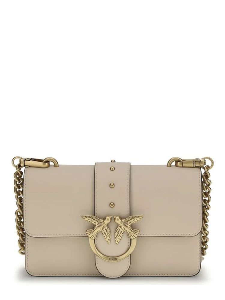 حقيبة كتف بوس توروس من جلد العجل البيج