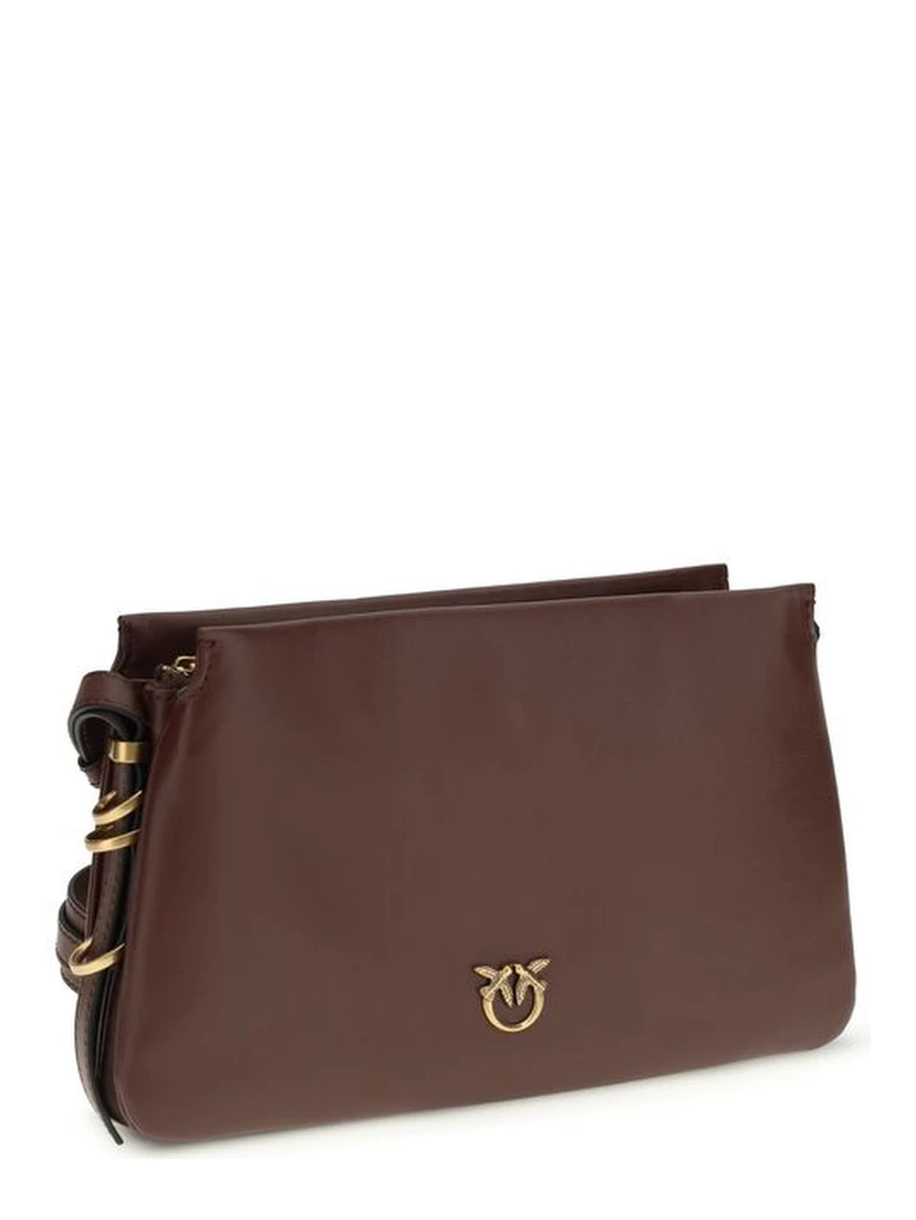 حقيبة كتف بوس توروس من جلد العجل البني