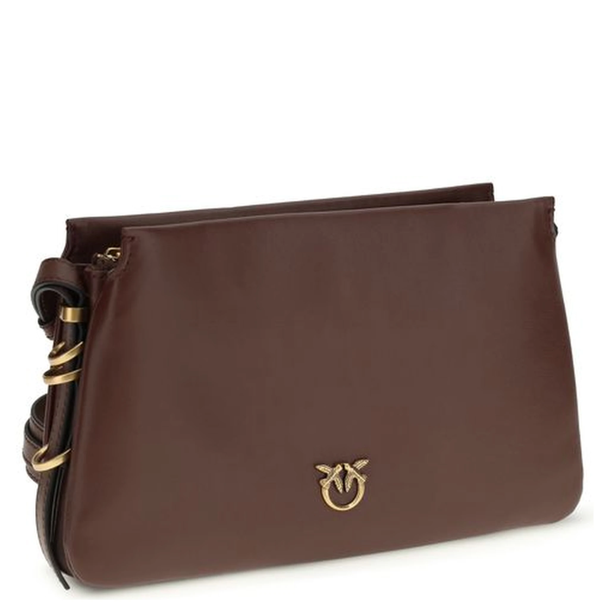 حقيبة كتف بوس توروس من جلد العجل البني