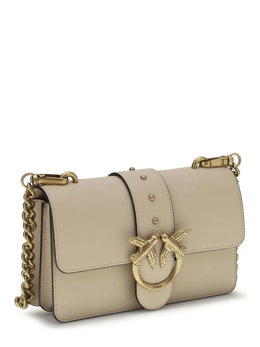 حقيبة كتف بوس توروس من جلد العجل البيج