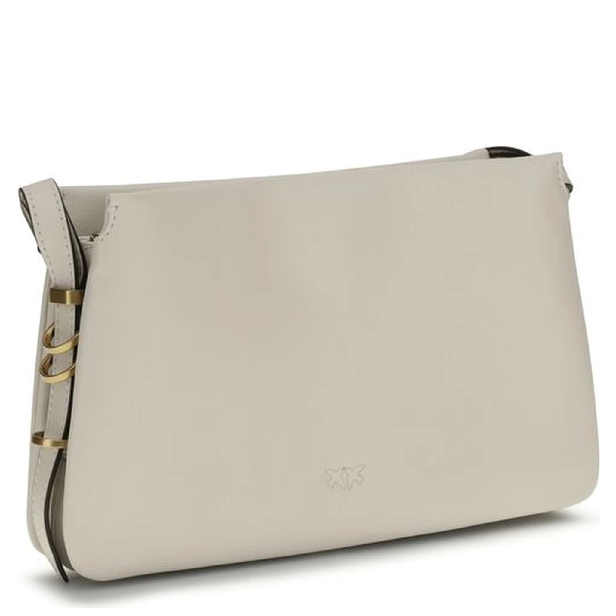 حقيبة كتف بوس توروس من جلد العجل الأبيض