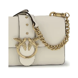 Beige Calf Leather Bos Taurus Shoulder Bag