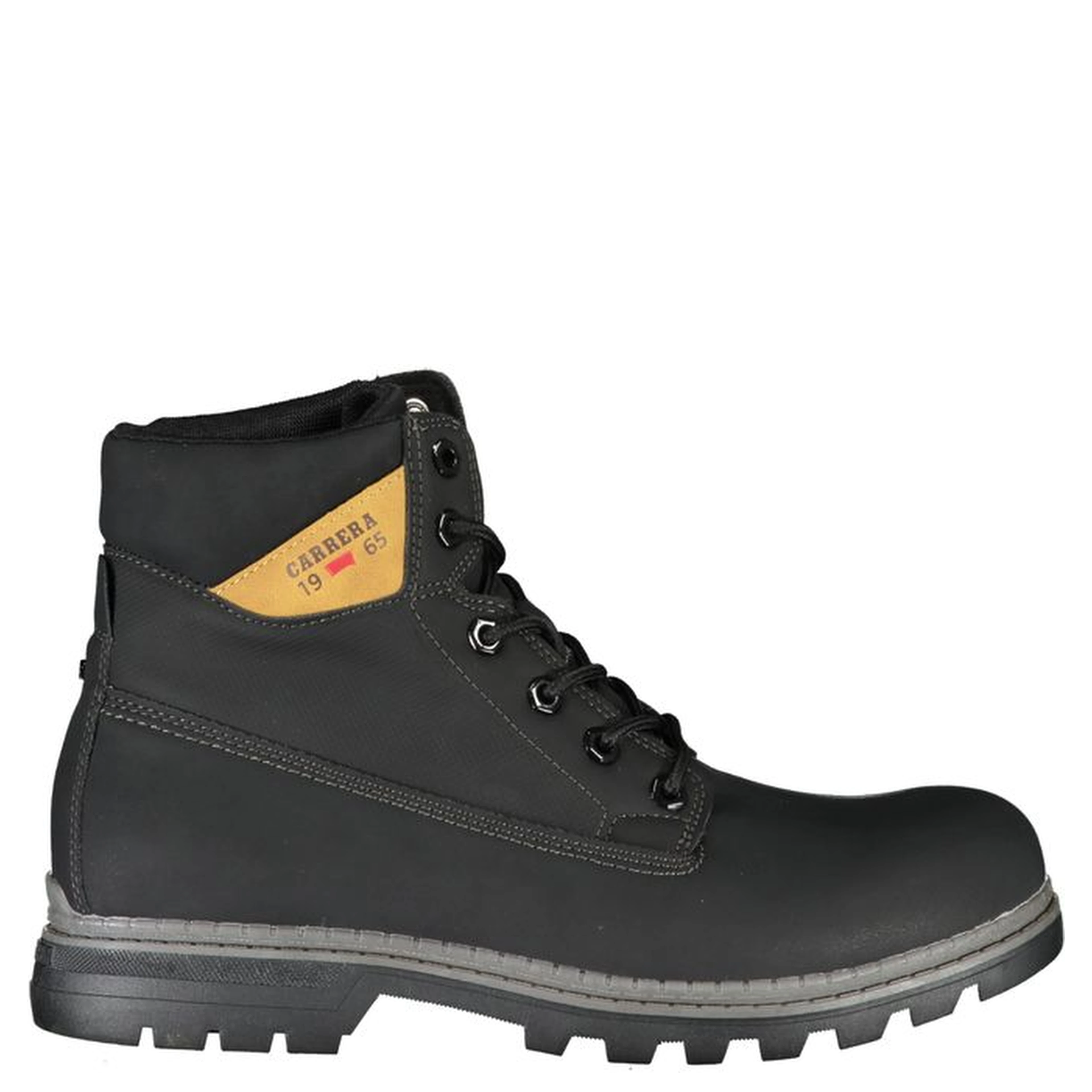 Black Polyurethane Men Ankle Boot