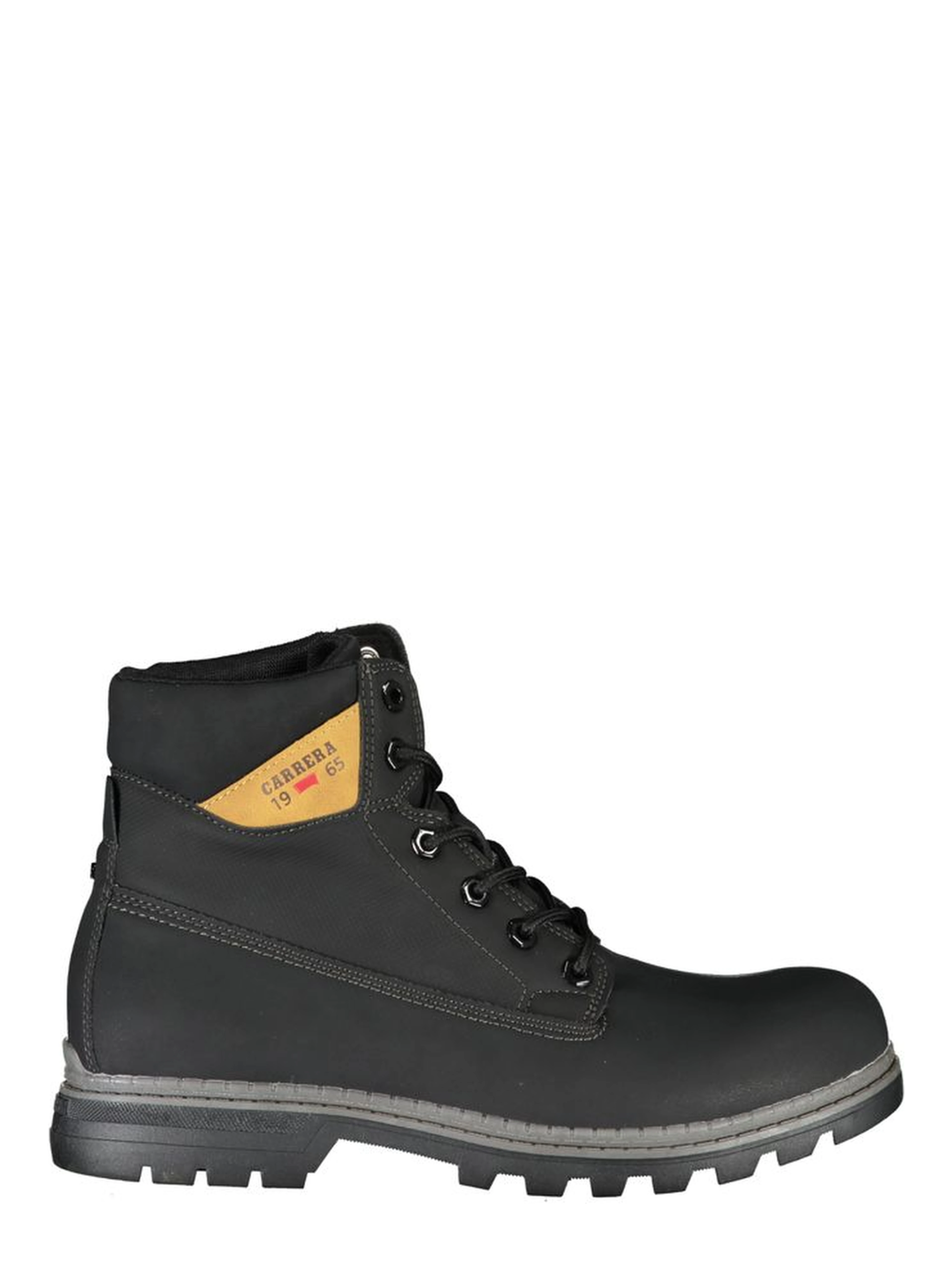 Black Polyurethane Men Ankle Boot