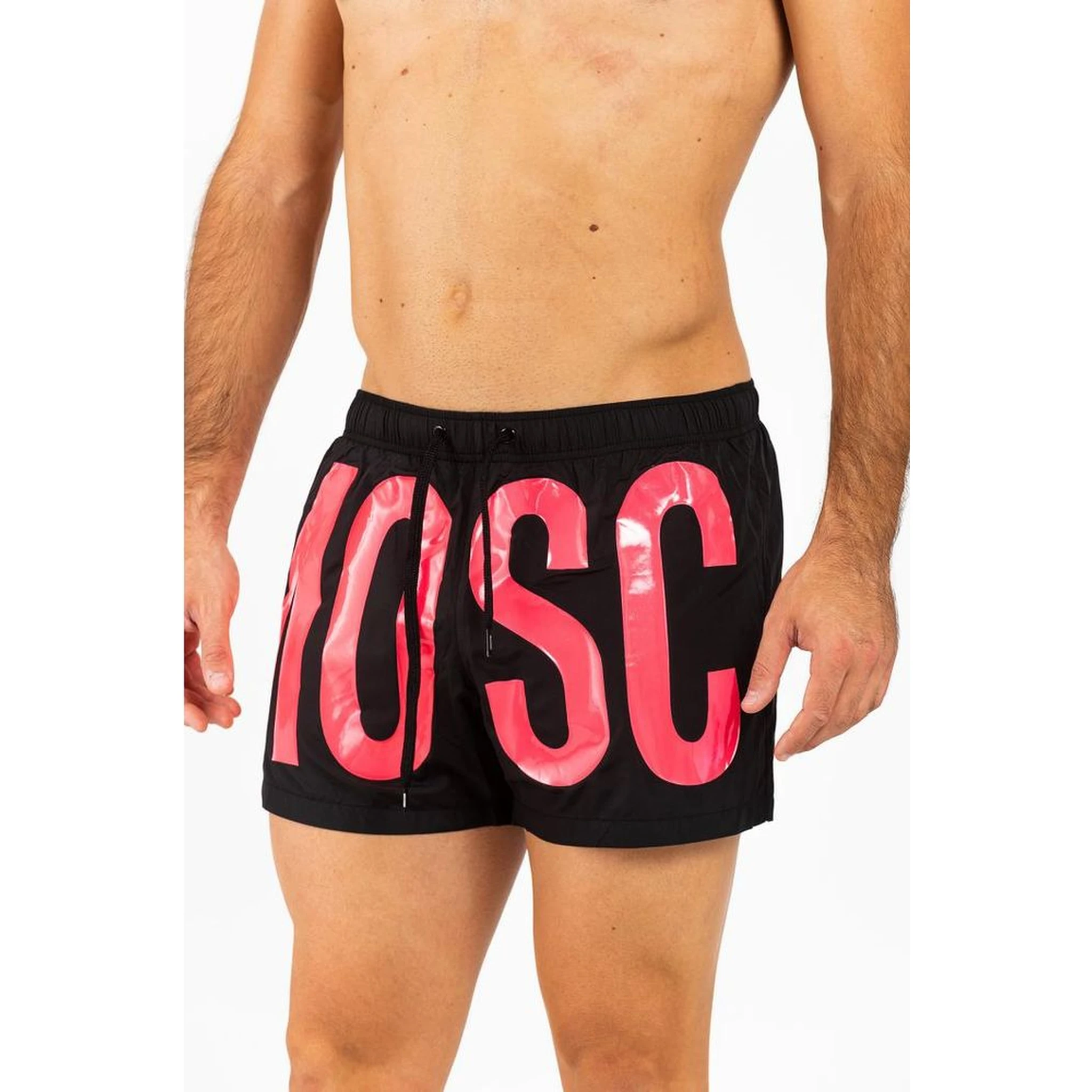 Fuchsia Polyester Swim Shorts
