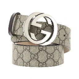 Beige GG Supreme Belt
