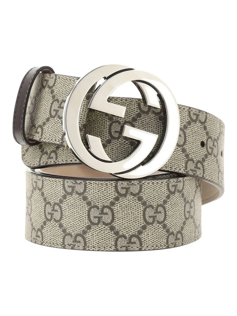 Beige GG Supreme Belt