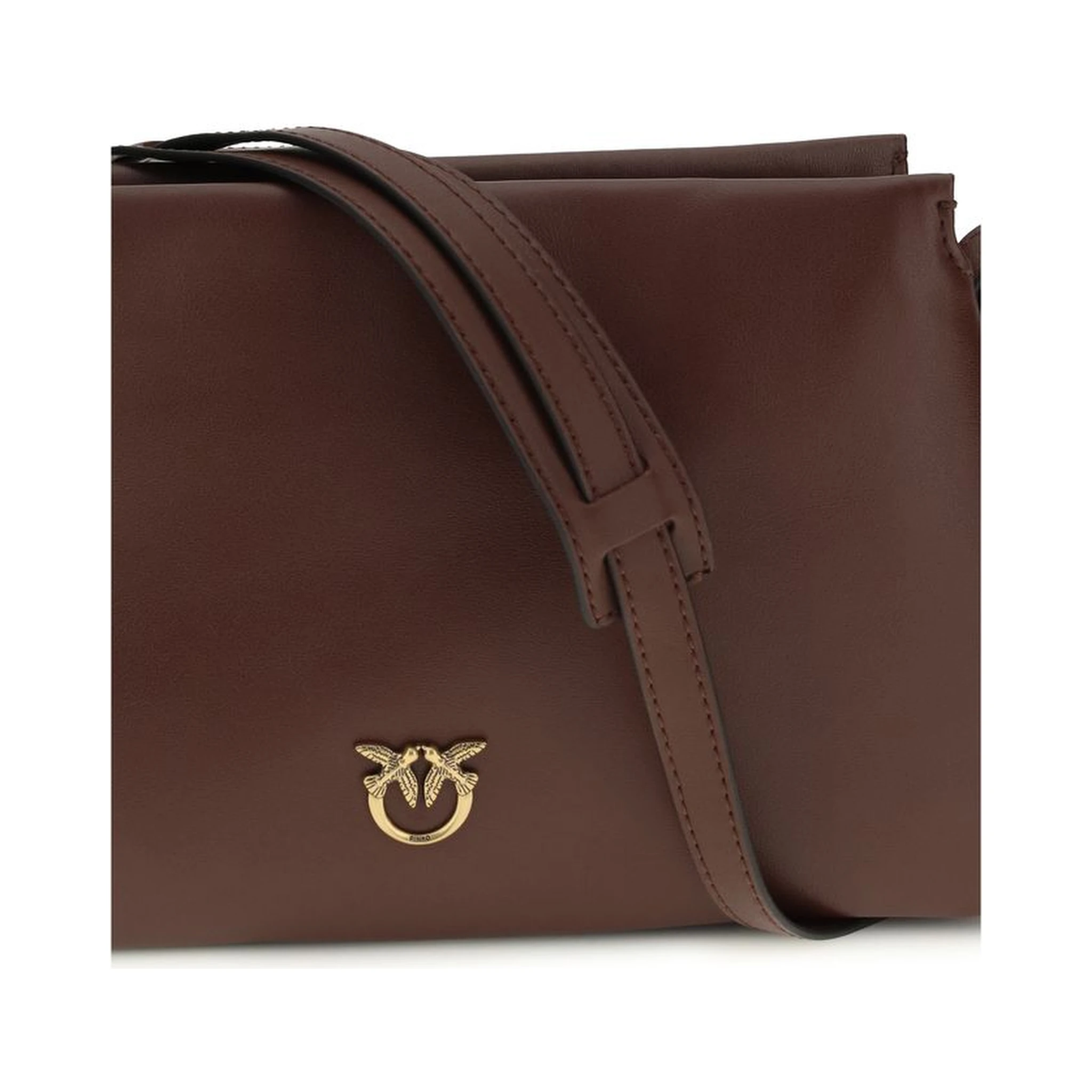 حقيبة كتف بوس توروس من جلد العجل البني