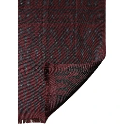 Burgundy Black Silk Paisley Foulard 135cm X 22cm  Scarf
