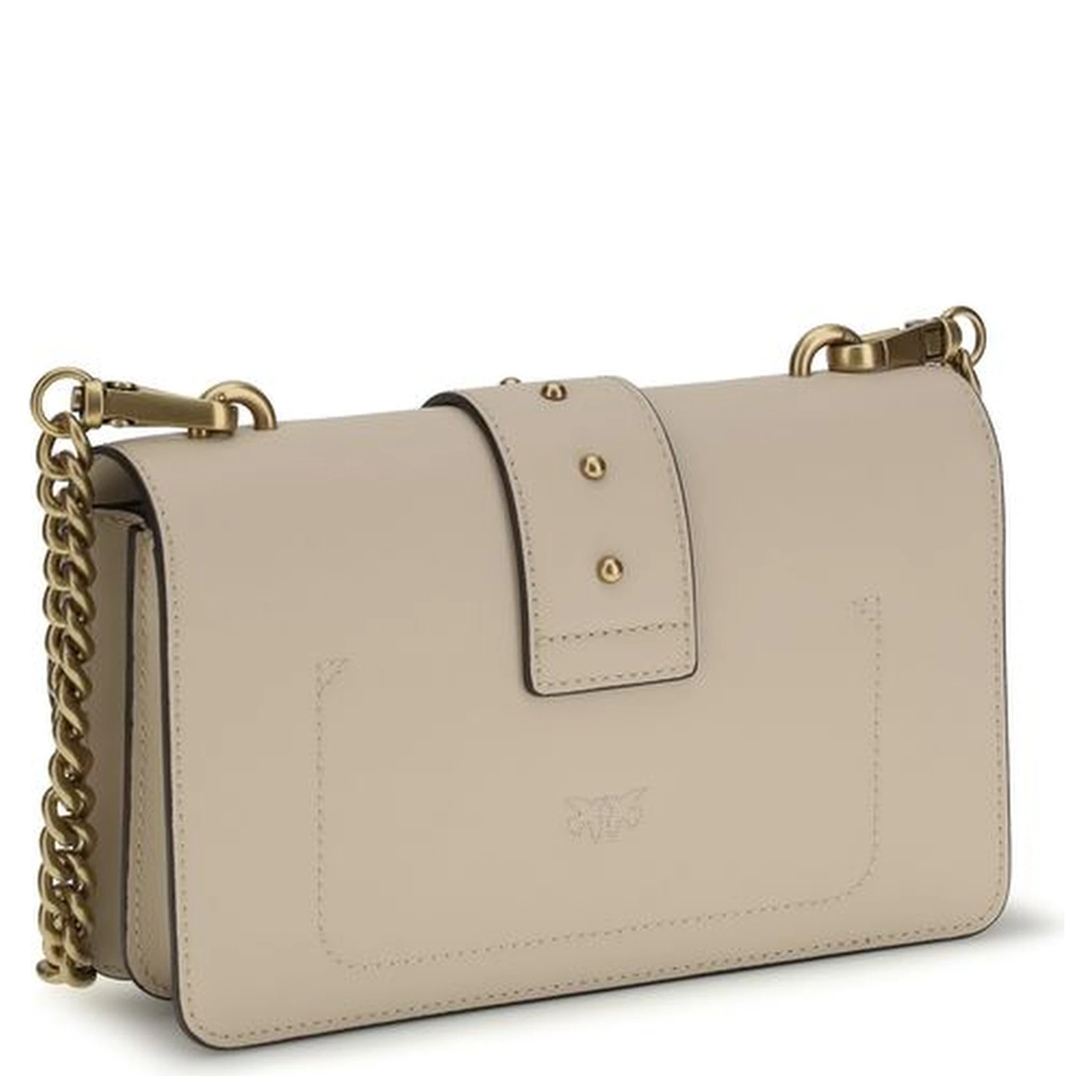 Beige Calf Leather Bos Taurus Shoulder Bag
