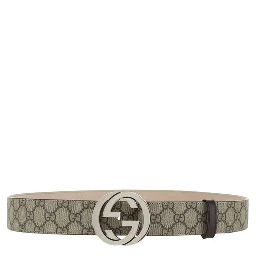 Beige GG Supreme Belt